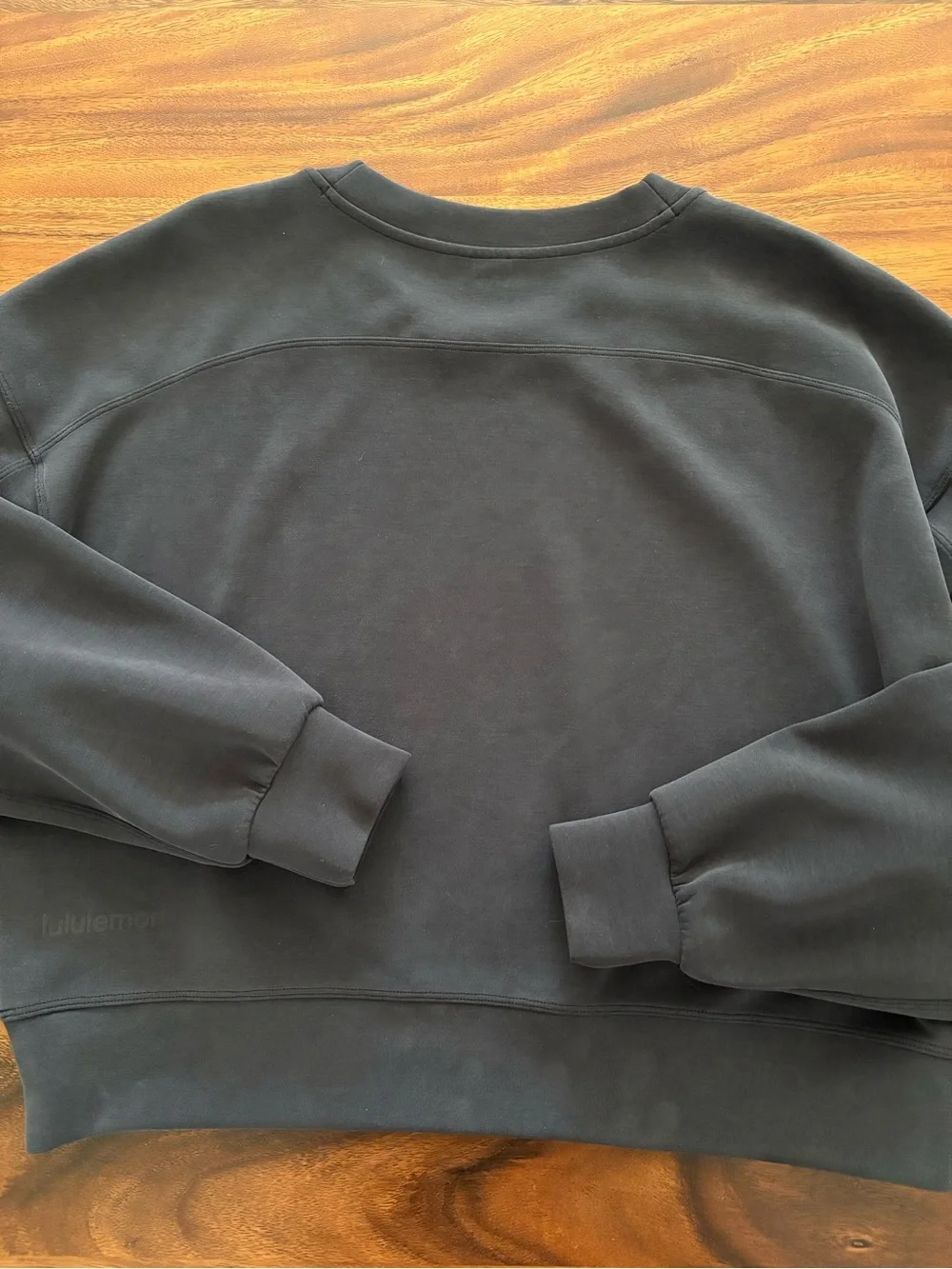 Lululemon Perfectly Oversized Cropped Softstreme Sweatshirt In Black Size 8